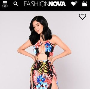 Fashion Nova tropical maxi dress